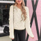 Pom Pom Luxury Sweaters - lifestyle shot on model, cream - Miss Mosa By Akanksha