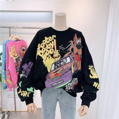 Quirky Cute Sweatshirt - Luxury Collection - front shot on mannequin, black - Miss Mosa By Akanksha