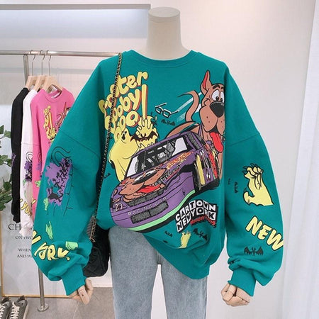 Quirky Cute Sweatshirt - Luxury Collection - front shot on mannequin, teal - Miss Mosa By Akanksha