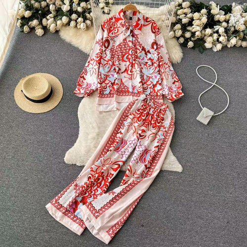 Rayna Abstract Coord Set In Off-White