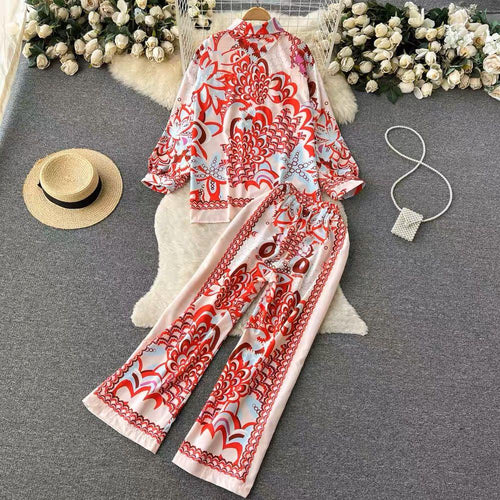 Rayna Abstract Coord Set In Off-White