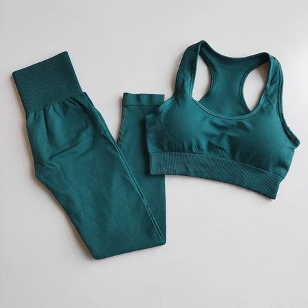 Rebecca Activewear Set - styled flat-lay shot, teal - Miss Mosa By Akanksha