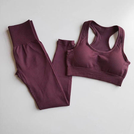 Rebecca Activewear Set - styled flat-lay shot, maroon - Miss Mosa By Akanksha