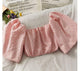 Renny Puff Sleeve Blouse - flat-lay product shot, pink - Miss Mosa By Akanksha