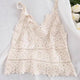 Rica Crochet Blouse - flat-lay product shot, beige - Miss Mosa By Akanksha