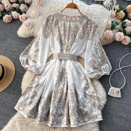 Robbie Statement Dress - back shot on hanger, white - Miss Mosa By Akanksha
