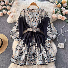 Robbie Statement Dress - styled flat-lay shot, black - Miss Mosa By Akanksha