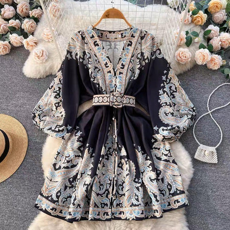 Robbie Statement Dress - styled flat-lay shot, black - Miss Mosa By Akanksha