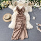 Rumia Haven Dress - front shot on hanger, champagne - Miss Mosa By Akanksha