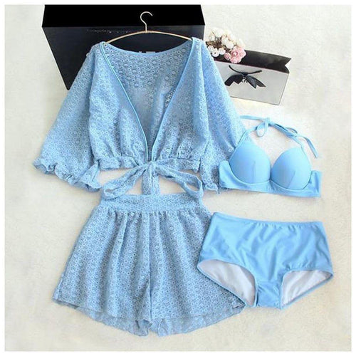 Russel 3 Piece Swimsuit In Blue