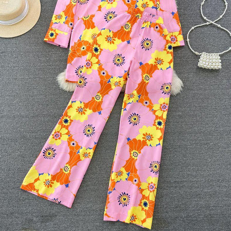 Sail Abstract Print Coord Set - flat-lay product shot, pink - Miss Mosa By Akanksha