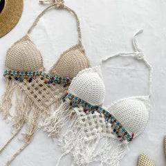 Samantha Beach Crops - styled flat-lay shot, multicolour - Miss Mosa By Akanksha