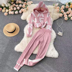 Sandra Luxury Tracksuits - styled flat-lay shot, pink - Miss Mosa By Akanksha