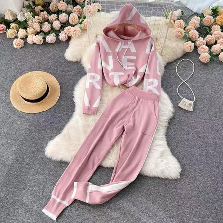 Sandra Luxury Tracksuits - styled flat-lay shot, pink - Miss Mosa By Akanksha