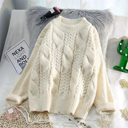 Scarlett Statement Pullover - styled flat-lay shot, cream - Miss Mosa By Akanksha