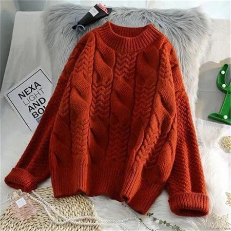 Scarlett Statement Pullover - styled flat-lay shot, rust - Miss Mosa By Akanksha