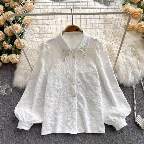 Sebia Embroidered Blouse In White