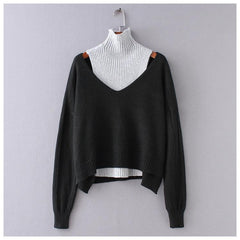 Selestia Statement Pullovers - front shot on hanger, black - Miss Mosa By Akanksha