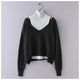 Selestia Statement Pullovers - front shot on hanger, black - Miss Mosa By Akanksha