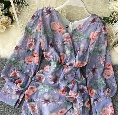 Semia Floral Dress In Lilac