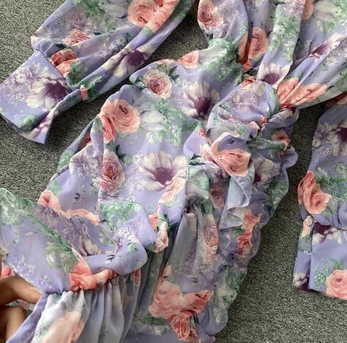 Semia Floral Dress In Lilac