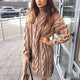 Sertha Luxury Woolen Dress - lifestyle shot on model, beige - Miss Mosa By Akanksha
