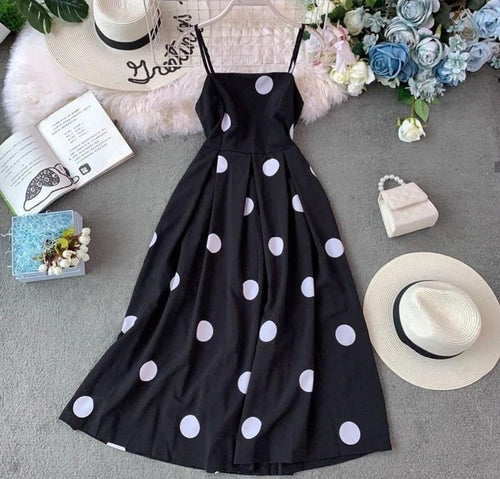 Sesta Polka Midi Dress - Alamode By Akanksha