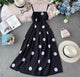 Sesta Polka Midi Dress - styled flat-lay shot, black - Miss Mosa By Akanksha