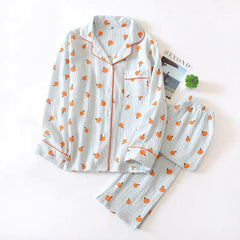 Simon Cotton Nightsuit - flat-lay product shot, blue - Miss Mosa By Akanksha