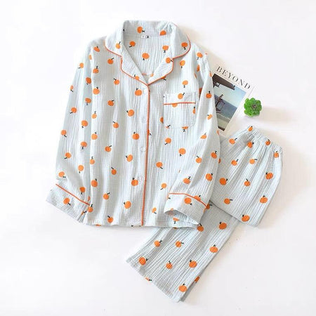 Simon Cotton Nightsuit - flat-lay product shot, blue - Miss Mosa By Akanksha