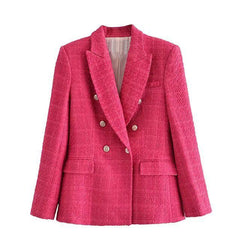 Simon Statement Blazers - front shot on hanger, pink - Miss Mosa By Akanksha