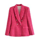 Simon Statement Blazers - front shot on hanger, pink - Miss Mosa By Akanksha