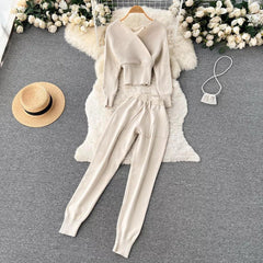 Simone Statement Coord Set - styled flat-lay shot, beige - Miss Mosa By Akanksha