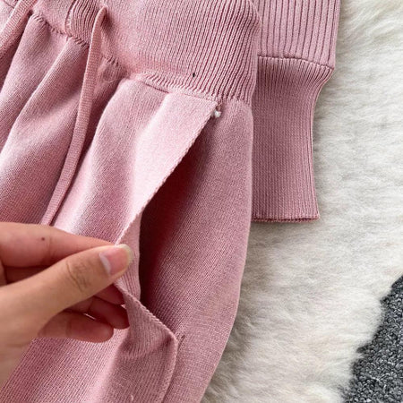 Simone Statement Coord Set - close-up of waist and cuff, pink - Miss Mosa By Akanksha