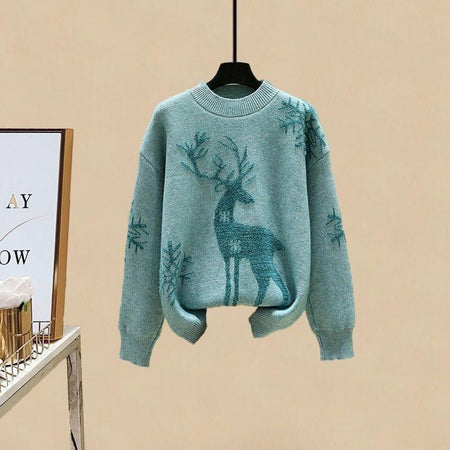Siruki Woolen Coord Set - front shot on hanger, blue - Miss Mosa By Akanksha