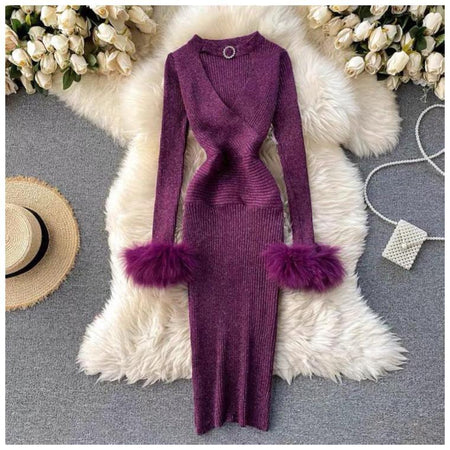 Soliate Statement Dress - styled flat-lay shot, purple - Miss Mosa By Akanksha