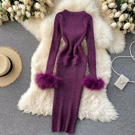 Soliate Statement Dress - styled flat-lay shot, purple - Miss Mosa By Akanksha