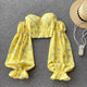 Soneya Holiday Tops - styled flat-lay shot, yellow - Miss Mosa By Akanksha