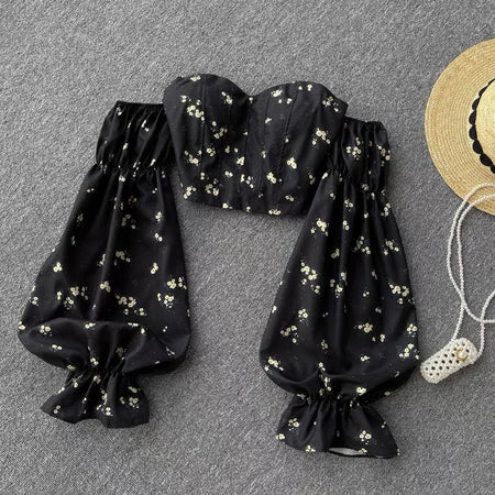 Soneya Holiday Tops - styled flat-lay shot, black - Miss Mosa By Akanksha
