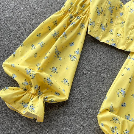Soneya Holiday Tops - close-up of sleeve, yellow - Miss Mosa By Akanksha