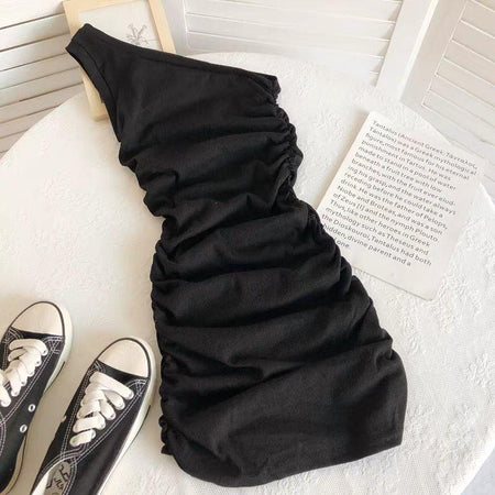 Spencer Bodycon Dress - styled flat-lay shot, black - Miss Mosa By Akanksha