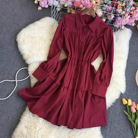 Stancy Statement Dress - styled flat-lay shot, maroon - Miss Mosa By Akanksha