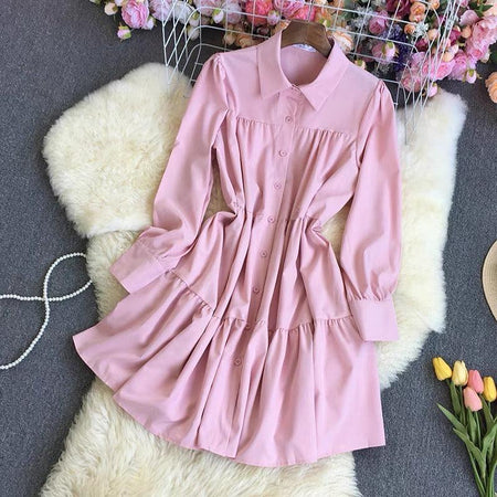 Stancy Statement Dress - styled flat-lay shot, pink - Miss Mosa By Akanksha