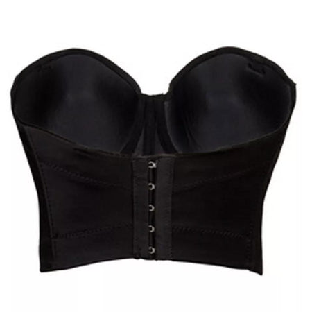 Statement Costa Bustier in Black - back flat-lay product shot, black - Miss Mosa By Akanksha