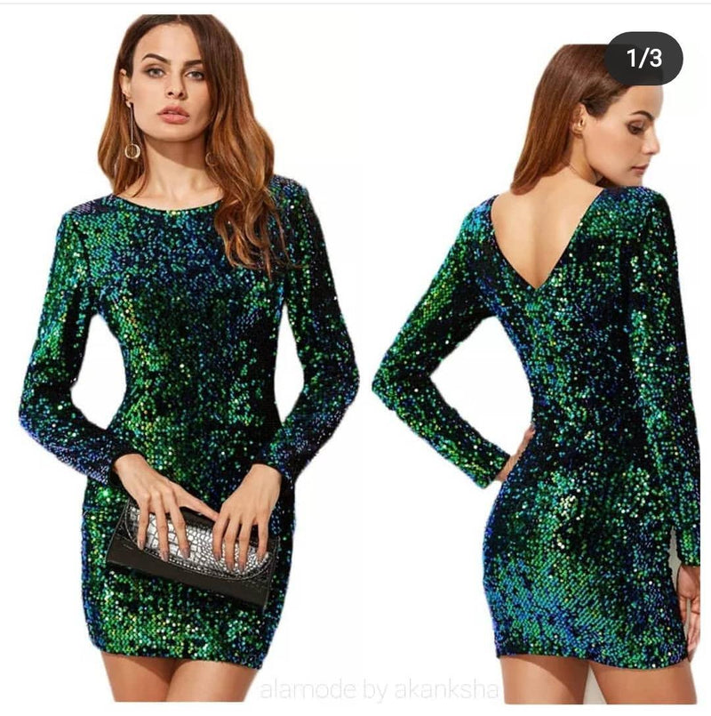 Statement Sequined Dress - Alamode By Akanksha