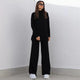 Stella Luxury Winter Tracksets - full-length shot on model, black - Miss Mosa By Akanksha