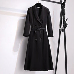 Stephanie Statement Dress - front shot on hanger, black - Miss Mosa By Akanksha
