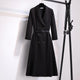 Stephanie Statement Dress - front shot on hanger, black - Miss Mosa By Akanksha