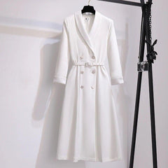Stephanie Statement Dress - front shot on hanger, white - Miss Mosa By Akanksha