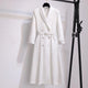 Stephanie Statement Dress - front shot on hanger, white - Miss Mosa By Akanksha